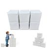 6 Soft Cubes 8'': Educational Soft Play Building Blocks Set for Babies Toddlers and Children Foam Construction Equipment for Indoor and Outdoor Open Play & Learning (White) view 1