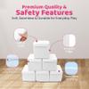 6 Soft Cubes 8'': Educational Soft Play Building Blocks Set for Babies Toddlers and Children Foam Construction Equipment for Indoor and Outdoor Open Play & Learning (White) view 4