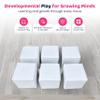 6 Soft Cubes 8'': Educational Soft Play Building Blocks Set for Babies Toddlers and Children Foam Construction Equipment for Indoor and Outdoor Open Play & Learning (Black,White) view 4