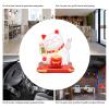 Lucky Fortune Cat, Cute Plastic Swinging Arm Lucky Cat Desktop Decor 3.5in Solar Powered Easy to for Home (White Cat) view 2