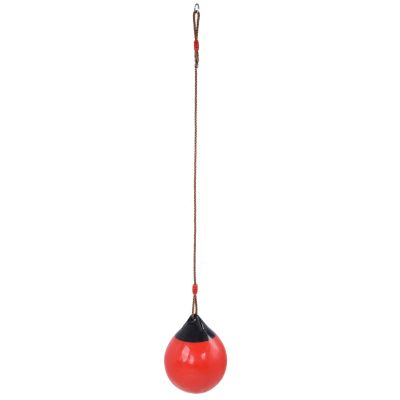 29cm Red Small Inflatable Ball Swing Seat with Hanging Rope Chain for Indoor Outdoor Garden