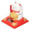 Wealth Welcoming Cat, Solar Powered Lucky Waving Cat for Restaurant for Office (Type 336A White) view 1