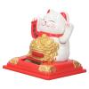 Wealth Welcoming Cat, Solar Powered Lucky Waving Cat for Restaurant for Office (Type 336A White) view 2