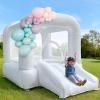 CHUNNIAN Bounce House,White Bounce House with Slide,Bouncy Castle for 3-6 Kids, 8.33ft L x 5.4ft W x 6.17ft H, Indoor/Outdoor, Castle Theme view 1