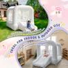 CHUNNIAN Bounce House,White Bounce House with Slide,Bouncy Castle for 3-6 Kids, 8.33ft L x 5.4ft W x 6.17ft H, Indoor/Outdoor, Castle Theme view 4