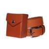 Yusei's Deck Box & Belt Replica, 80 Size, Hard Shell, Faux Leather, Belt Loop, Compatible with Yu-Gi-Oh!, Magic: The Gathering, Poke TCG and others (Yusei Brown - 80 Sleeve Size Deck Box, Large) view 1