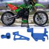 CCYLEZ RC Steering Servo Set, High Strength Aluminum Alloy RC Steering Gear Bracket Arm Set Replacement Professional for RC Electric Motorcycle (Blue) view 2