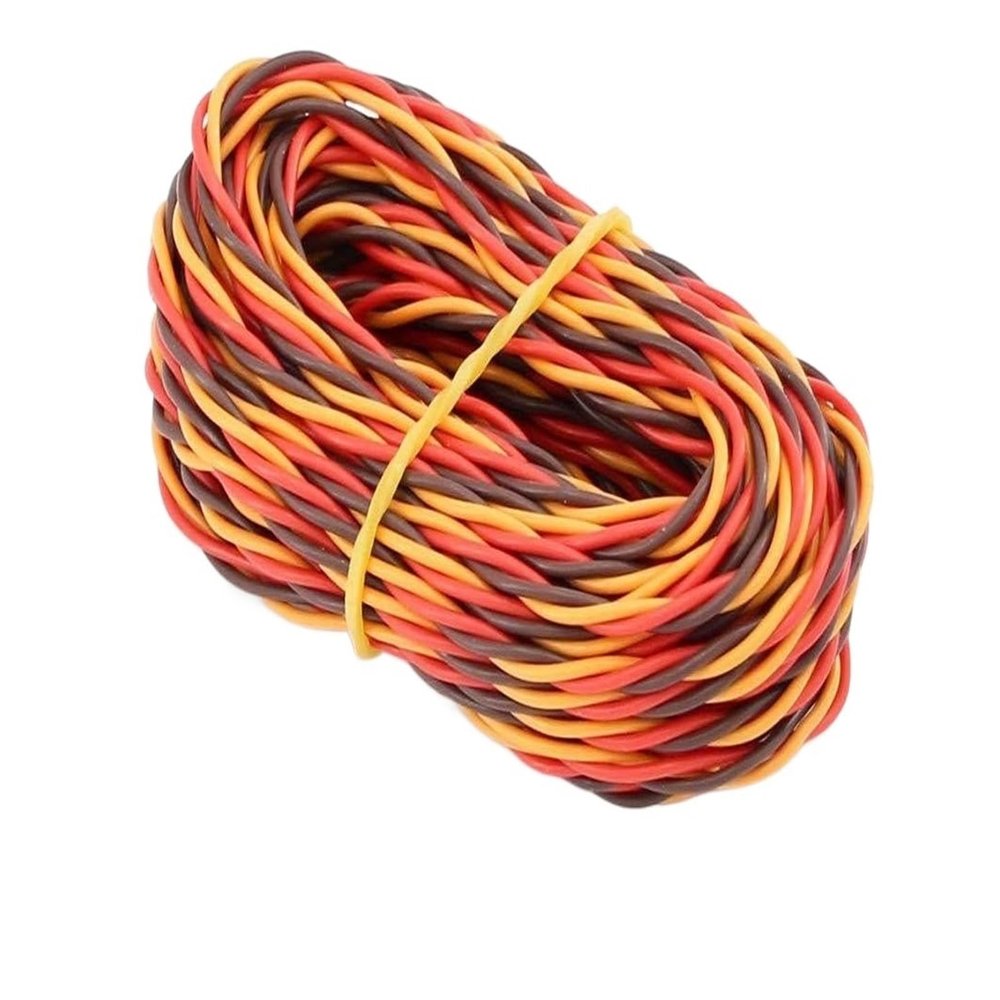 5 Meters 16 Feet 26awg 22AWG 30/60 Core 3P Twist Servo Extension Cable Twisted Wire Lead Compatible with RC Airplane Accessories(26 Awg JR 5M)
