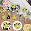 10 Pieces Birthday decorations Party happy face Face cupcake Toppers smile for Boy Girl Wedding Baby Shower Gender Reveal Party Supplies view 2