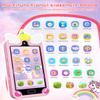 Kids Smart Phone for Girls with 4.0" Large Touchscreen, 32G Card Christmas Birthday Gifts for Age 3-10 Kid Toys Cell Phone with Holographic Pyramid, Toddler Learning Toy, Dual Lens, Music Player(Pink) view 2