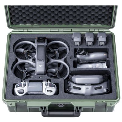 Lykus Titan AT200 Waterproof Hard Case for DJI Avata 2,Goggles 3,RC Motion 3,FPV Remote Controller 3, Support Up to 7 batteries [CASE ONLY]