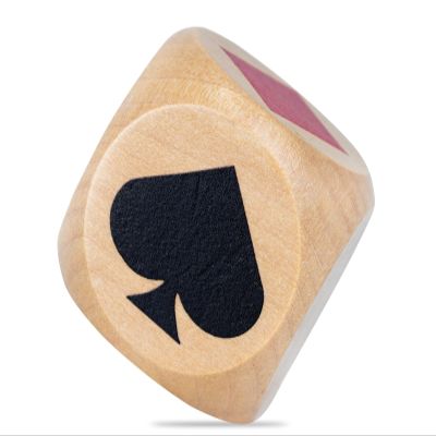 Premium Trump Marker Dice Big Size 1.57''(4cm) Euchre Indicator,Wooden Cube,Great Tools for Euchre Pinochele Playing Cards,Great Gift for Bridge Cards