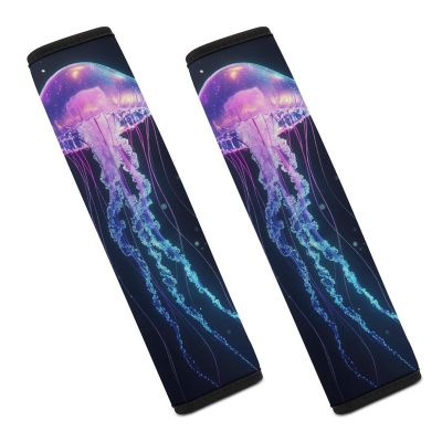 2Pcs Car Seat Belt Pad Cover, Colorful Ocean Animal Soft Auto Seat Belt Cover, Fantasy Underwater Shoulder Strap Protectors for Adults And Children, Comfort And Protection for Your Shoulder Neck