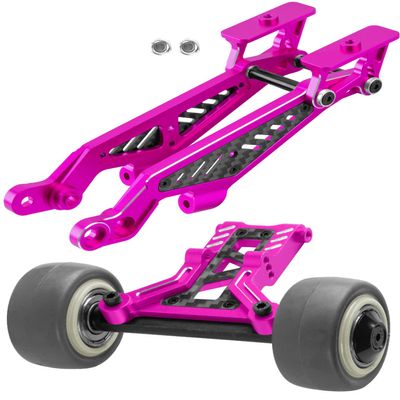 RcarmubWow RC Aluminium Wing Mount & Wheelie Bar Set Upgrades Part for 1/8 Typhon 6S BLX,Kraton 6S BLX,Outcast 6S BLX,Notorious 6S BLX,Talion 6S BLX,Replace #AR320347 #AR320366,Pink