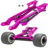 RcarmubWow RC Aluminium Wing Mount & Wheelie Bar Set Upgrades Part for 1/8 Typhon 6S BLX,Kraton 6S BLX,Outcast 6S BLX,Notorious 6S BLX,Talion 6S BLX,Replace #AR320347 #AR320366,Pink view 1