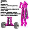 RcarmubWow RC Aluminium Wing Mount & Wheelie Bar Set Upgrades Part for 1/8 Typhon 6S BLX,Kraton 6S BLX,Outcast 6S BLX,Notorious 6S BLX,Talion 6S BLX,Replace #AR320347 #AR320366,Pink view 2