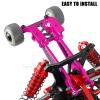 RcarmubWow RC Aluminium Wing Mount & Wheelie Bar Set Upgrades Part for 1/8 Typhon 6S BLX,Kraton 6S BLX,Outcast 6S BLX,Notorious 6S BLX,Talion 6S BLX,Replace #AR320347 #AR320366,Pink view 3