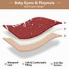 Dark Red Custom Baby Play Mat Floor Mat Personalized 5050in Crawling Mat No-Slip Acticity Playpen Mat for Toddler Babies Playmat view 4