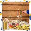 Realspring Hanukkah Gift Set of 200 pcs Hanukkah Coins and 10 pcs Wooden Hanukkah Dreidels Hanukkah Gelt Coins Treasure Hunt Coins Treasure Hunt Game Toy Hanukkah Party Supplies (Gold) view 4