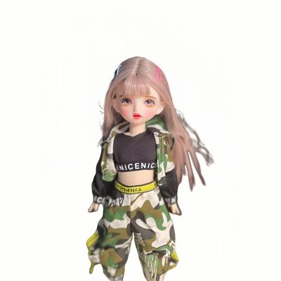 1/6 BJD Doll Kawaii Doll Ball Joint Doll Handmade Makeup Cute 11.8 Inches Collectible Cartoon Dress up Dolls Best Gift (A)