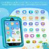 Kids Smart Phone for Boys with 4.0" Large Touchscreen, 32G Card for Age 3-10 Kids Toys Cell Phone with Holographic Pyramid, Toddler Learning Toy, Dual Lens, Music Player (Cyan-Blue) view 2