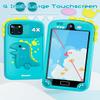 Kids Smart Phone for Boys with 4.0" Large Touchscreen, 32G Card for Age 3-10 Kids Toys Cell Phone with Holographic Pyramid, Toddler Learning Toy, Dual Lens, Music Player (Cyan-Blue) view 3