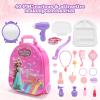 Plintone 4-in-1 Girls Vanity Set, 40 PCS Princess Pretend Makeup Vanity, Kid Vanity with Fashion Accessories, Role Play Makeup Toy for Girls Age 3 4 5, Birthday view 3