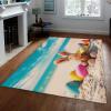 Bunny Doll Area Rug 3'x4' - Easter Egg Large Rug Cartoon Nursery Floor Carpet Soft Low Pile Thin Washable Carpet for Living Room Bedroom view 3