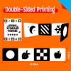 2 PCS Baby Visual Stimulus Cards, Double-Sided High Contrast Black and White Flashcards Sensory Developmental Montessori Cards Set for Newborn Boy Girl Baby Tummy Time (39 X 8) view 3