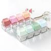 NiXianLinGo Quiet & Loud Keyboard Fidget Toys for Anxiety Stress Relief, Silent Keyboard Clicker Fidget Toy for Office Libirary, 2 PCS Cute Pop Fidget Keychain Accessory for Bags Keys (Pink & Green) view 1
