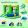 FBSPORT Inflatable Bounce House, Kids Bounce Castle Slide for Indoor Outdoor,Toddler Baby Jumper Bouncer, Kids Jumping Bouncy House with Blower, Ball Pit Pool, Basketball Hoop, Dart Game, Green view 3