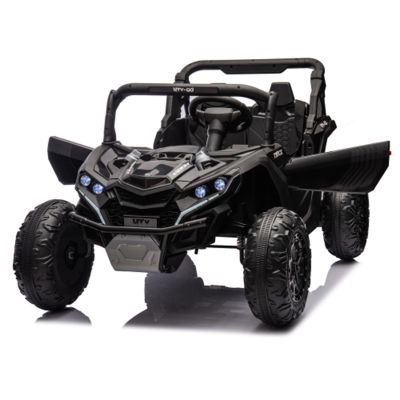 24V Two-Seater Children's Toy car, Electric Toy car, Off-Road Electric Baby car, Toy car with Parent Remote Control, Slow Start, Anti-Collision bar, Storage Space, Suitable for Children Over 3 +