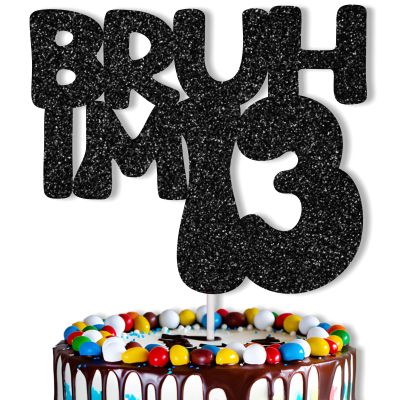 13th Birthday Decorations for Boys - Bruh I'm 13 Cake Topper, Happy 13th Party Supplies, Teen Boy Party Decor (Bruh I,M 13)