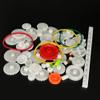 60PCS Small Gear Kit Plastic Gears Belt Pulley Single Gear Spindle Gear Small Motor Gears for DC Motor RC Car Robot Model Toy DIY Gear Replacement view 2