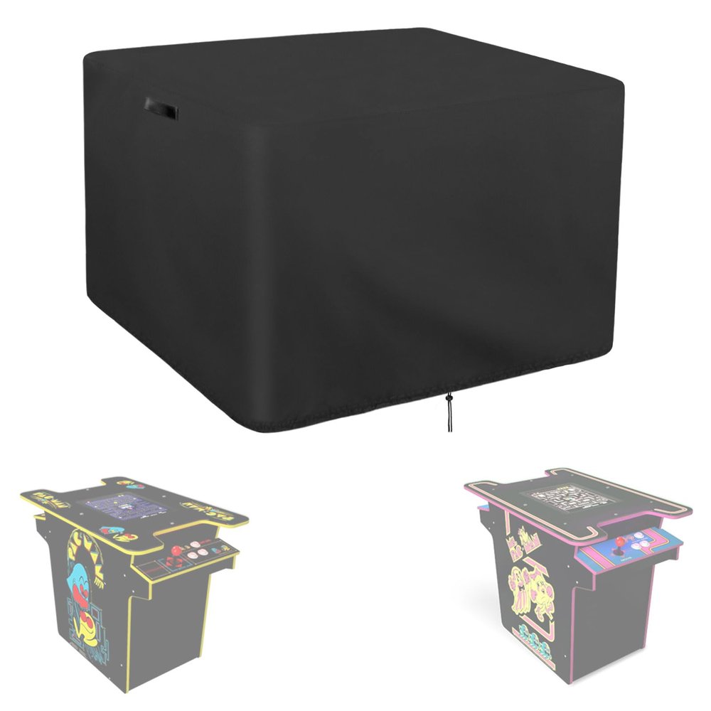 Safipotts Arcade Cover Compatible with Arcade1Up Pac-Man Head-to-Head Arcade Table, 420D Waterproof & Dustproof Game Table Cover,Black(36.6''L x 24.4''W x 28.7''H)