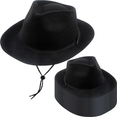 SGBETTER 15 Pack Child Plastic Cowboy & Cowgirl Hats - Western Party Hat for Kids - Costume Accessories (Black)