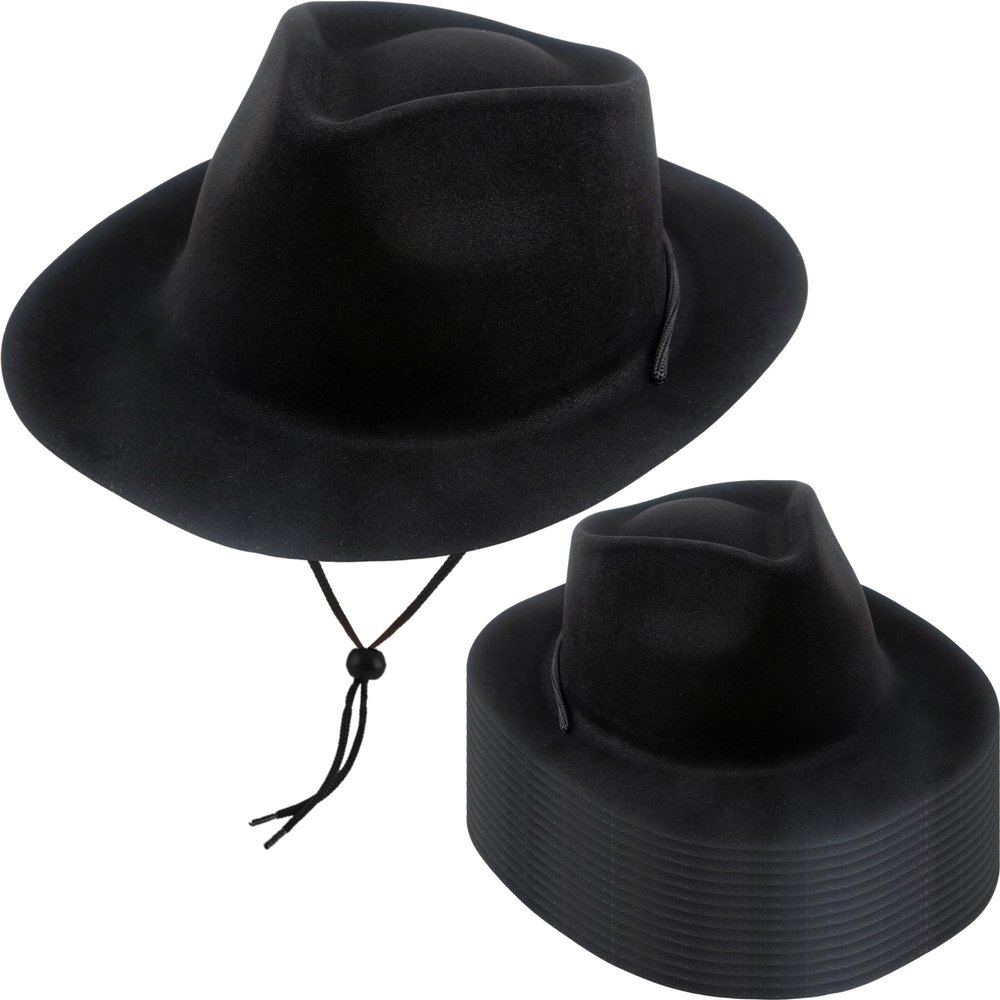 SGBETTER 15 Pack Child Plastic Cowboy & Cowgirl Hats - Western Party Hat for Kids - Costume Accessories (Black)