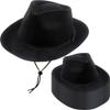 SGBETTER 15 Pack Child Plastic Cowboy & Cowgirl Hats - Western Party Hat for Kids - Costume Accessories (Black) view 1