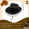 SGBETTER 15 Pack Child Plastic Cowboy & Cowgirl Hats - Western Party Hat for Kids - Costume Accessories (Black) view 2