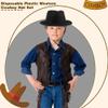 SGBETTER 15 Pack Child Plastic Cowboy & Cowgirl Hats - Western Party Hat for Kids - Costume Accessories (Black) view 4