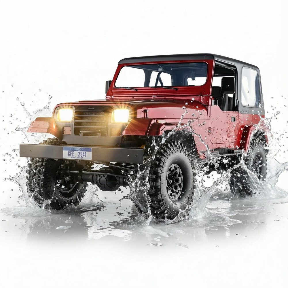 EAZYRC FMS FCX10 1/10 RC Crawler Mashigan Truck 4X4 RS All Terrain SUV 4WD Design, Powerful 550 Torque Motor,RC Crawler for Adult,2.4Ghz Remote Control(RS Version)
