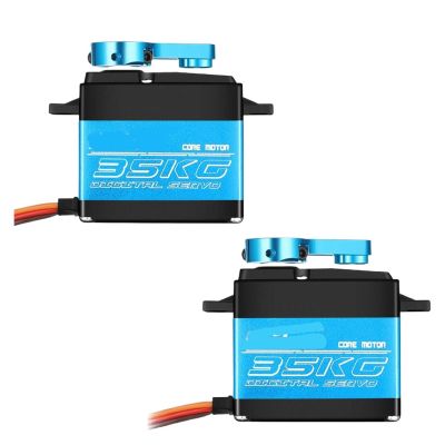 GVMUKNYE 1/2/4pcs 35KG FT5330M Digital Servo Motor 7.4V 180 Degree RC Metal Gear Waterproof Suitable for 1/8/10 RC(2 pcs)