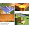 POLGDW Large Wooden SandBoxes with Roof, Adjustable Cover, Sand Funnel, Drawing Board, Outdoor Sand Box Play with Canopy for Backyard Garden Beach view 4