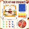 HyDren 22 Pcs Fall Thanksgiving Bean Bag Toss Game for Kids Adults Fall Festival Party Games Turkey Pumpkin Dart Board with Balls Corn Hole Games Set for Family Party Indoor Outdoor Yard Activity view 2