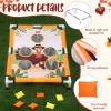 HyDren 22 Pcs Fall Thanksgiving Bean Bag Toss Game for Kids Adults Fall Festival Party Games Turkey Pumpkin Dart Board with Balls Corn Hole Games Set for Family Party Indoor Outdoor Yard Activity view 4