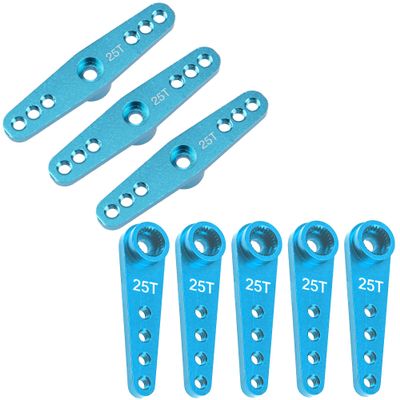 25T Servo Horn 37mm Metal 25 Teeth Extension Steering Arm Server & Aluminum Alloy 25T Servo Horn Double Arm Steering Arms