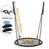 JupiterForce 40'' Spider Web Tree Swing for Kids Adults Outdoor Round Net Swing with 2 Hanging Straps, Steel Frame and Adjustable Ropes Attaches to Trees or Existing Swing Sets for Backyard, Black view 3