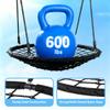 JupiterForce 40'' Spider Web Tree Swing for Kids Adults Outdoor Round Net Swing with 2 Hanging Straps, Steel Frame and Adjustable Ropes Attaches to Trees or Existing Swing Sets for Backyard, Black view 4