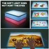 ZLHETWT Sand Light Table, Sand Light Art Table, Sand Light Box, DIY Sand Painting Light, Fun Sand Light Table Sand Light Art Table with Sands Mini Broom and Dustpan for Boys Girls (Blue) view 3