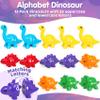 CZTCDP Dinosaur Alphabet Learning Toys - 13PCS Double-Sided Dinosaur Matching Game for Toddlers, Montessori Preschool Educational Sensory Toy  Gift for Boys & Girls view 2
